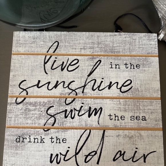 Wild air live in sunshine swim in the sea drink the wild air plaque Emerson - Picture 3 of 6